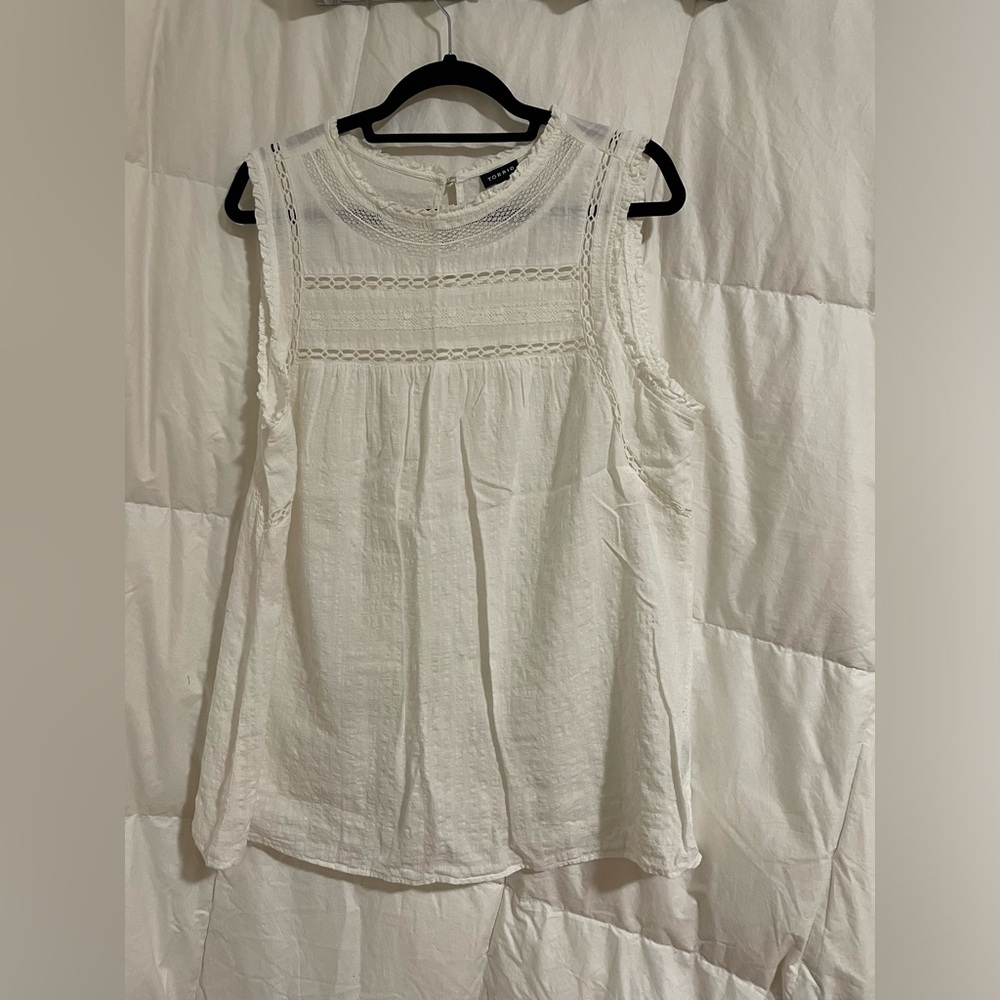 Cream/white tank top